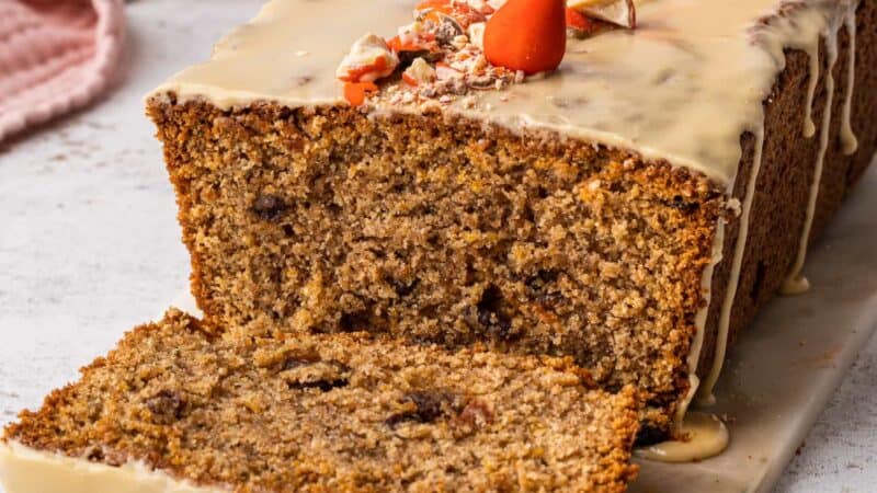 Sticky Toffee Hot Cross Loaf Cake