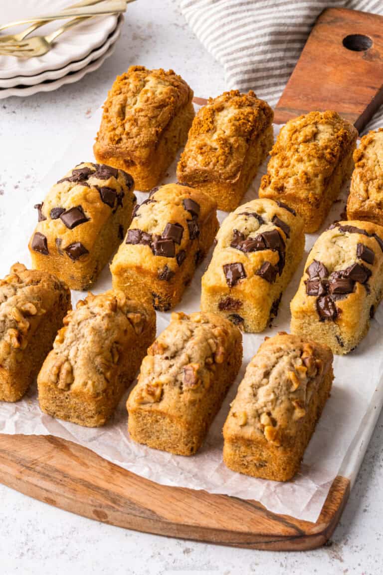 Mini Banana Bread Loaf Cakes