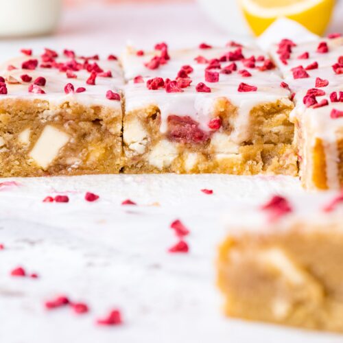 White Chocolate and Raspberry Blondies