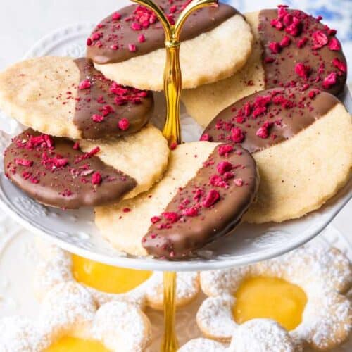 Chocolate and Raspberry Shortbread Biscuits