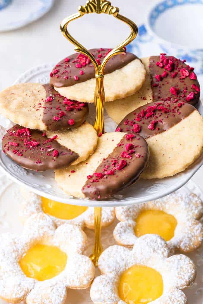 Chocolate and Raspberry Shortbread Biscuits