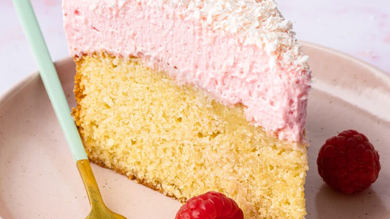 White Chocolate Raspberry Mousse Cake