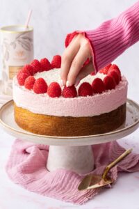 White Chocolate Raspberry Mousse Cake