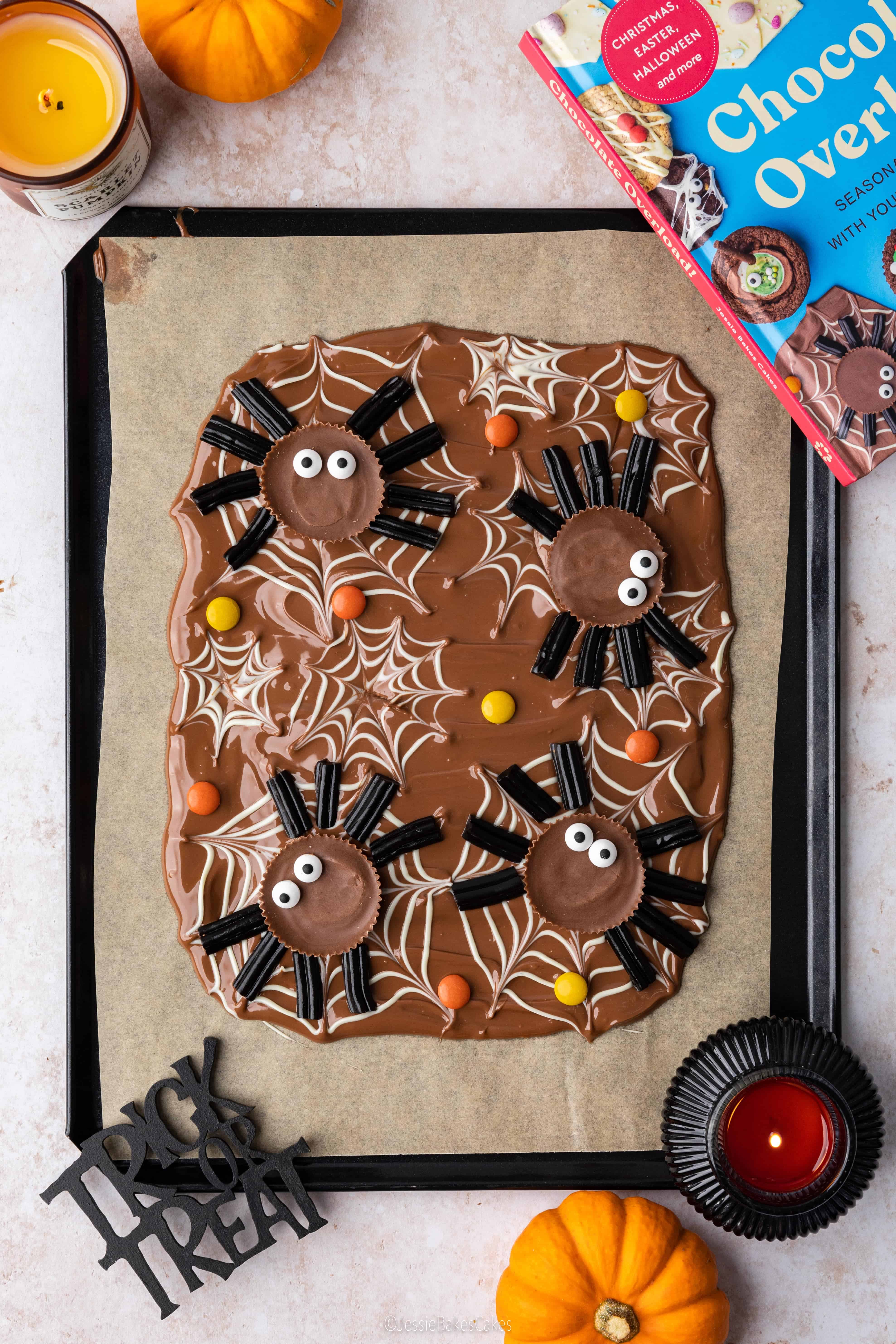 Spiderweb Chocolate Slab from my cookbook Chocolate Overload