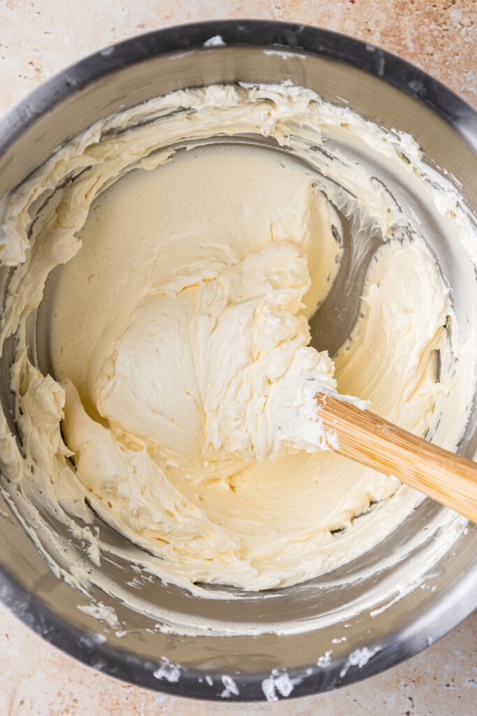 a bowl of Swiss Meringue Buttercream