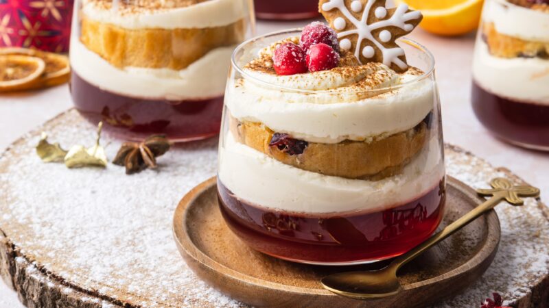 Mulled Wine Christmas Trifles
