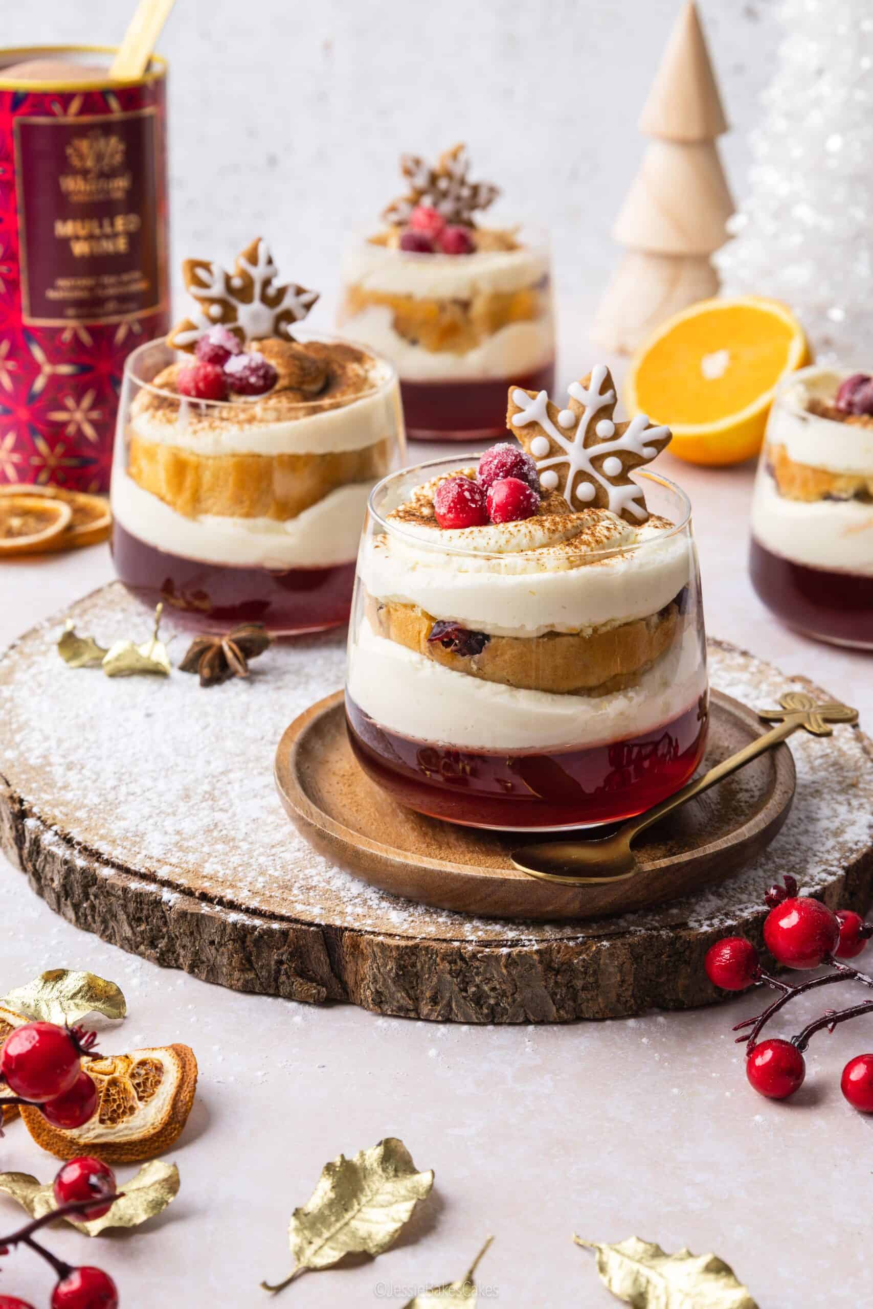 Mulled Wine Christmas Trifles
