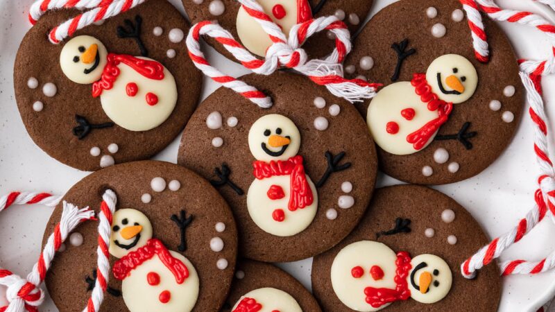 Snowman Bauble Biscuits