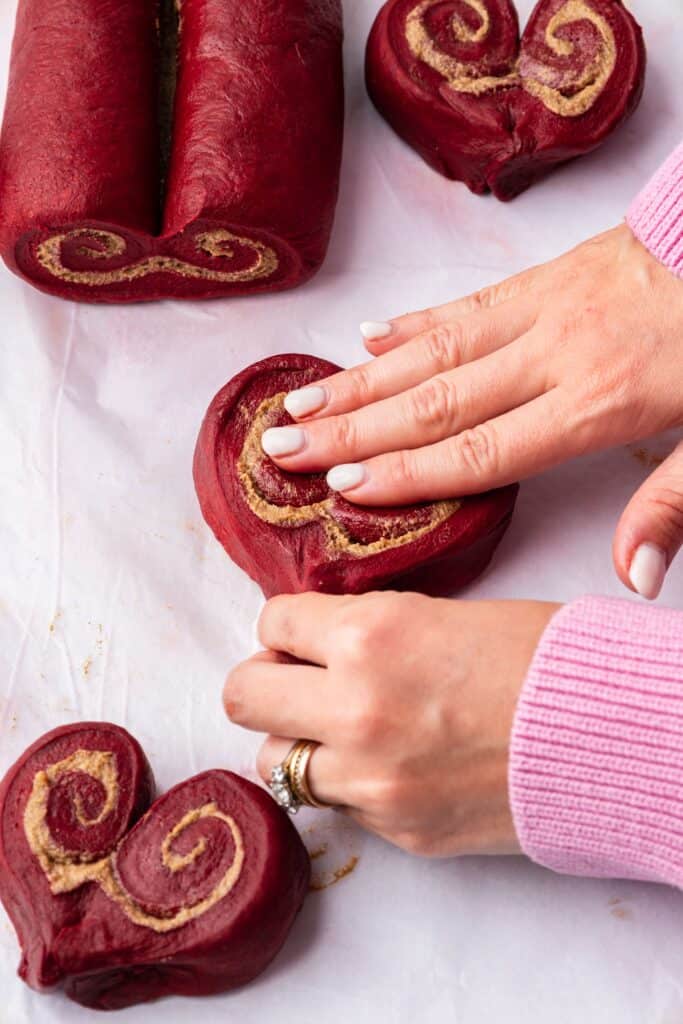 How To Shape Heart Cinnamon Rolls