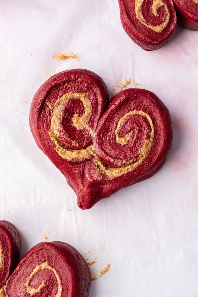 How To Shape Heart Cinnamon Rolls