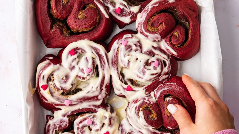 Marry Me Red Velvet Cinnamon Rolls