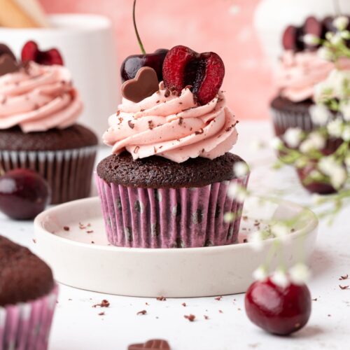 Mocha Cherry Cupcakes