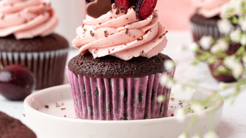 Mocha Cherry Cupcakes