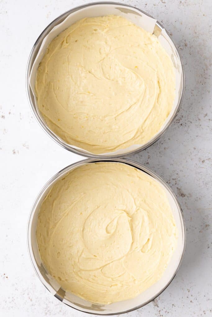 Lemon Sponge Cakes before baking