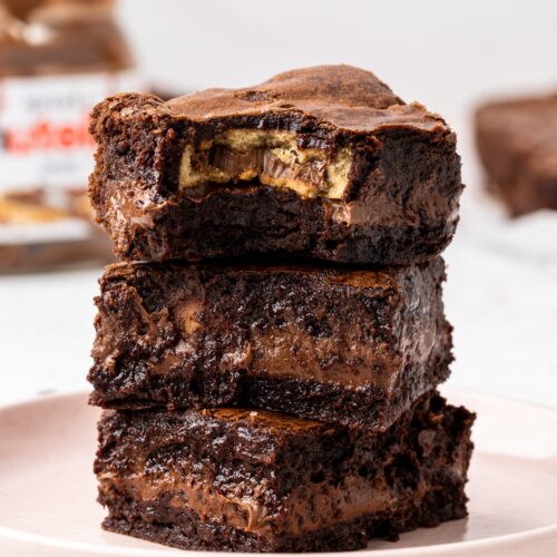 Nutella Stuffed Brownies