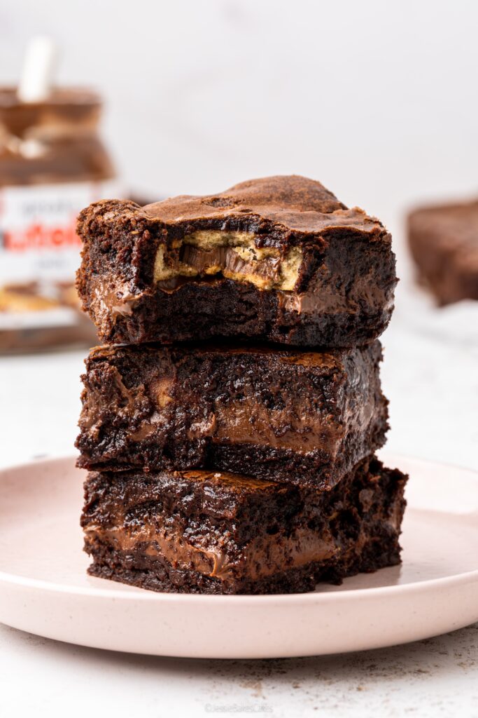 Nutella Stuffed Brownies