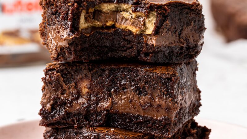 Nutella Stuffed Brownies