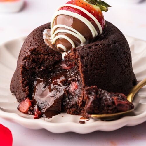 Chocolate Strawberry Lava Cakes