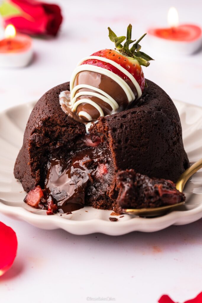 Chocolate Strawberry Lava Cakes
