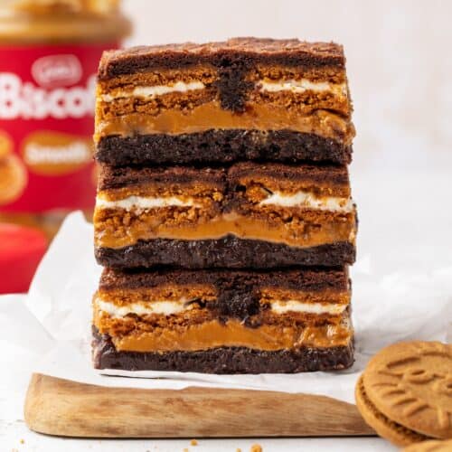 Biscoff Stuffed Brownies