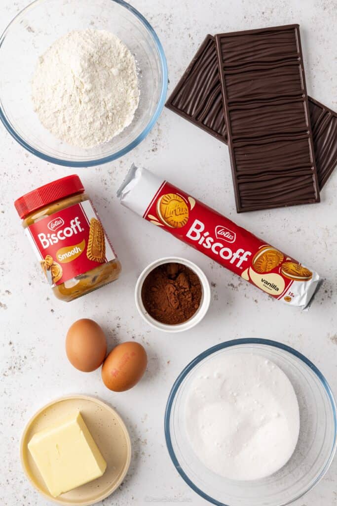 Biscoff stuffed brownies ingredients 