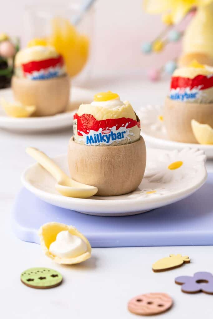 Milkybar dippy egg cheesecakes