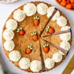 Giant Carrot Cake Cookie