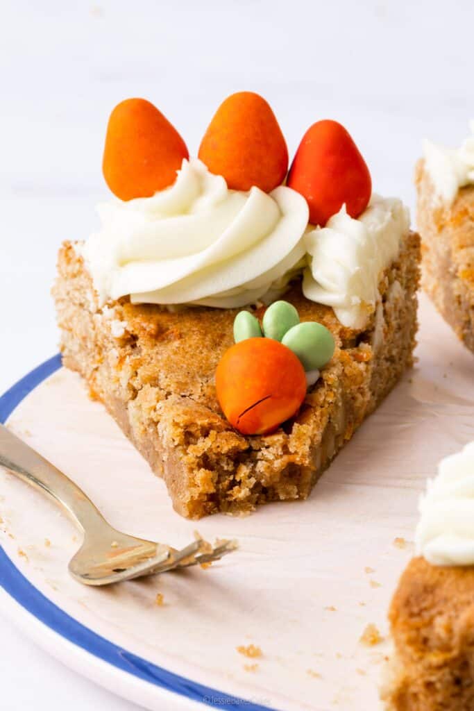 a single slice of Giant Carrot Cake Cookie