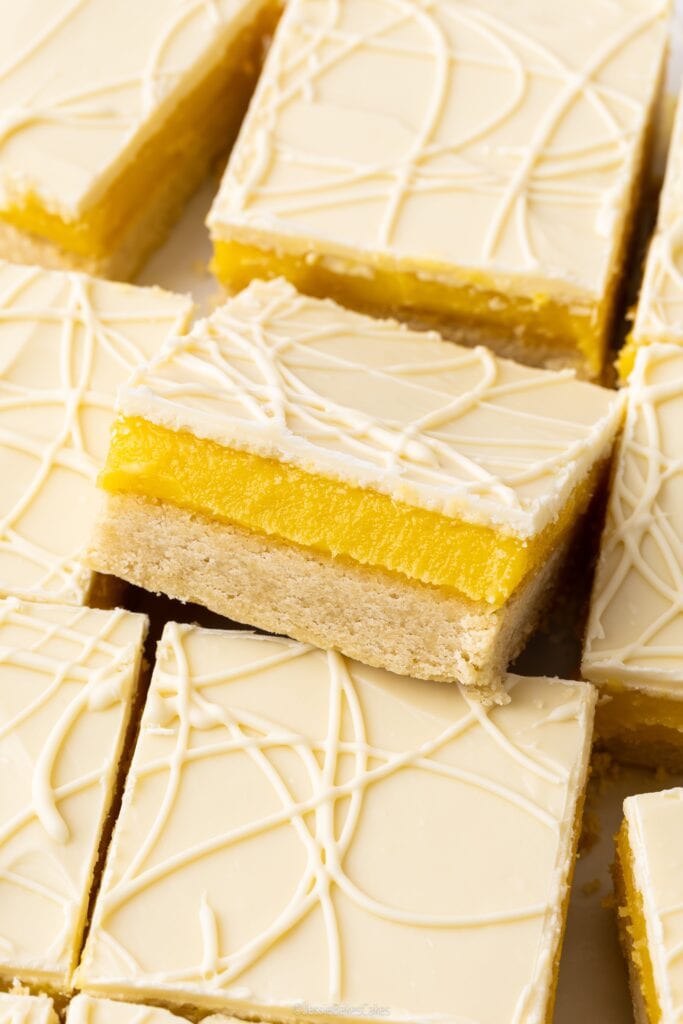 white chocolate mango millionaire's shortbread