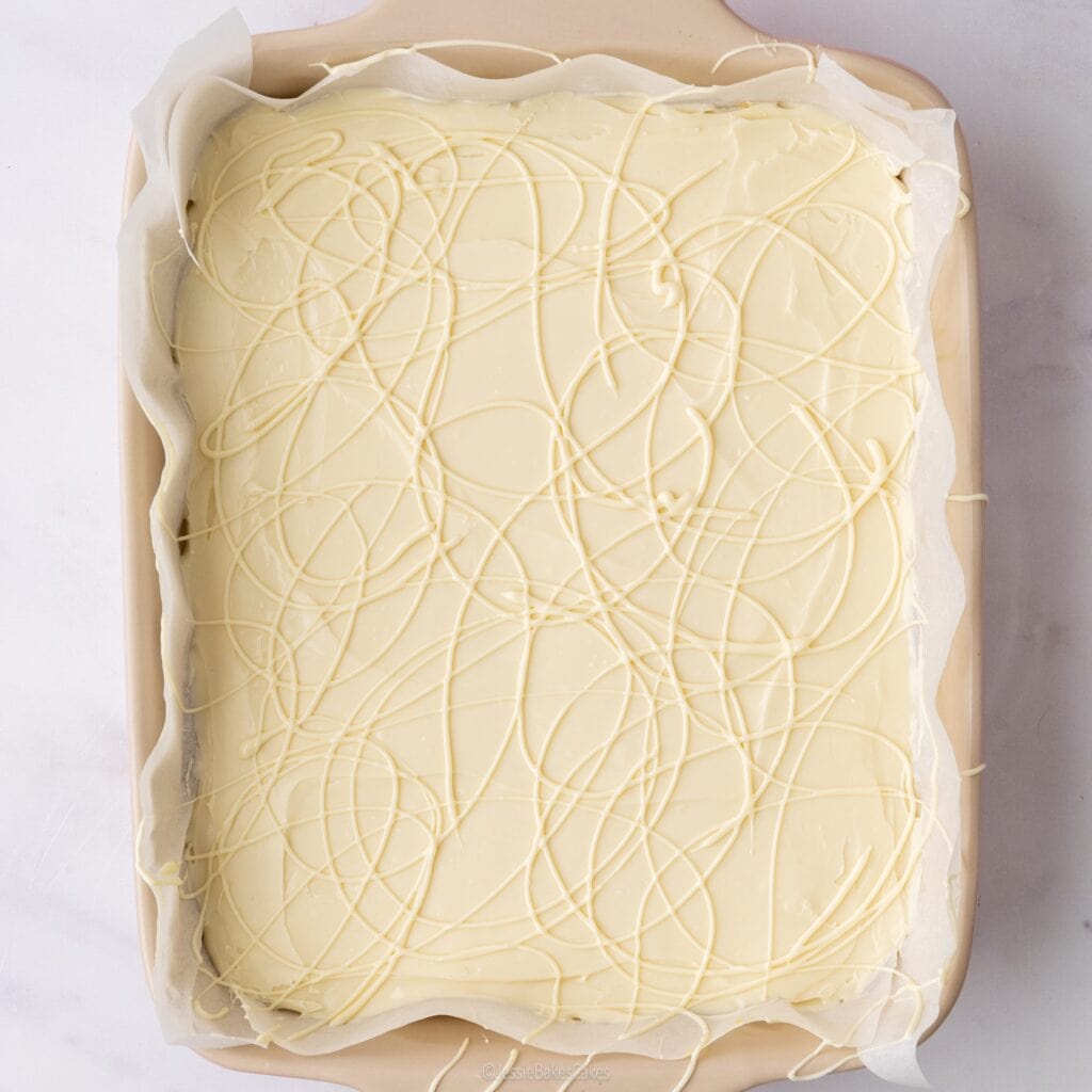 white chocolate topping