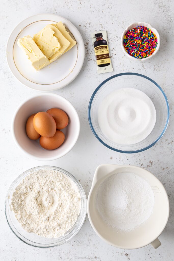 ingredients for cake 