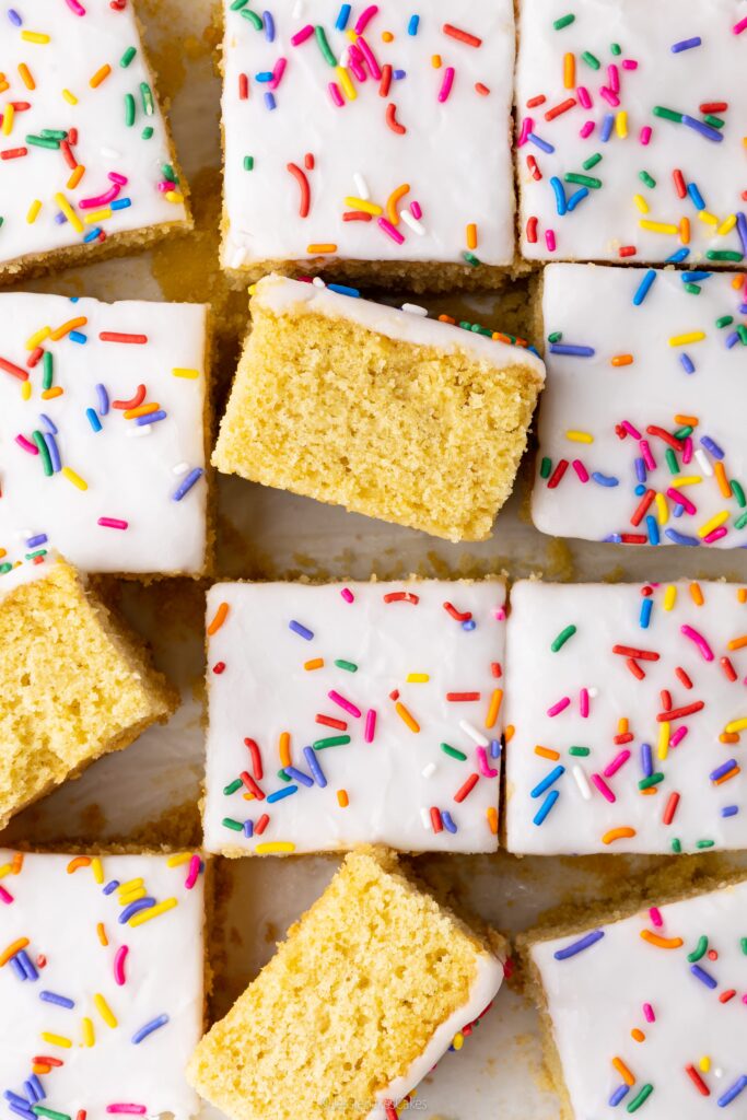 vanilla sprinkle school cake