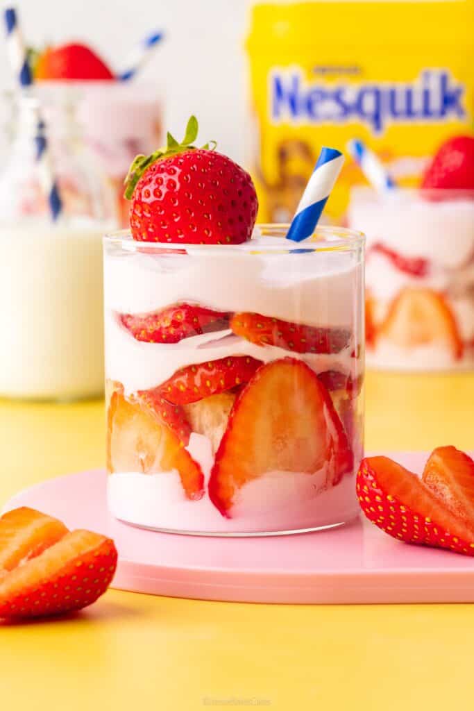 Strawberry Milkshake Trifles