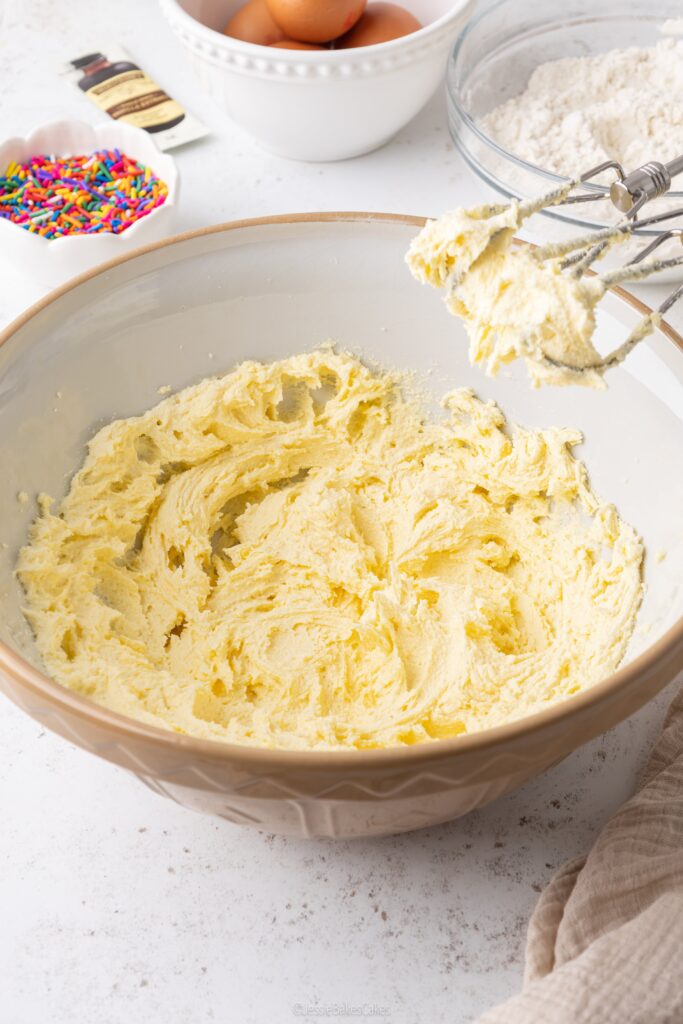 butter and sugar creamed