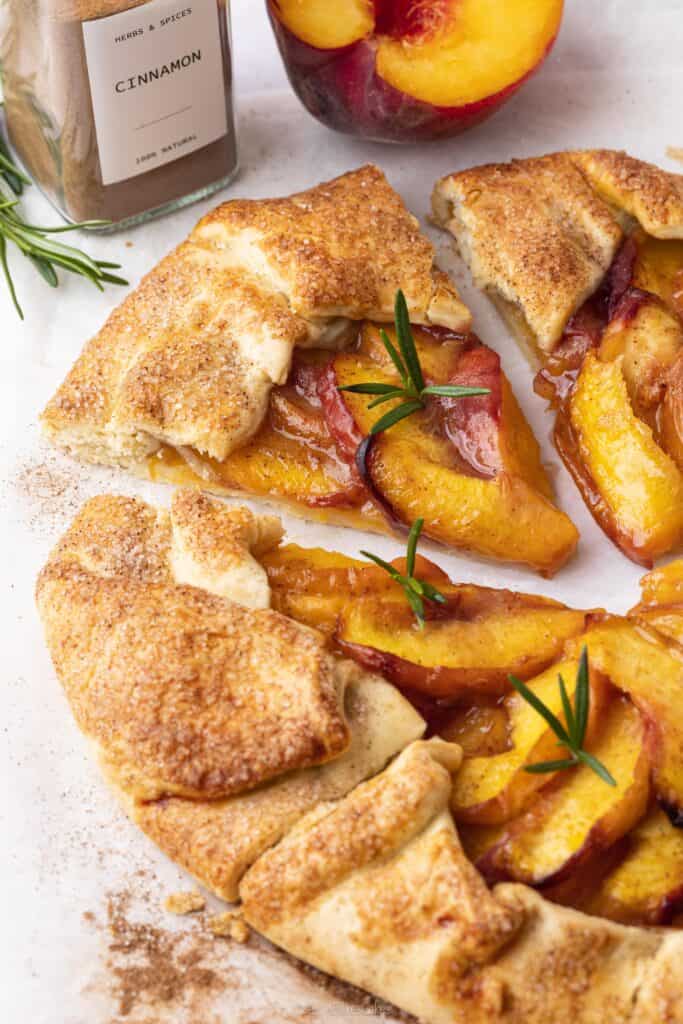 slice of peach galette