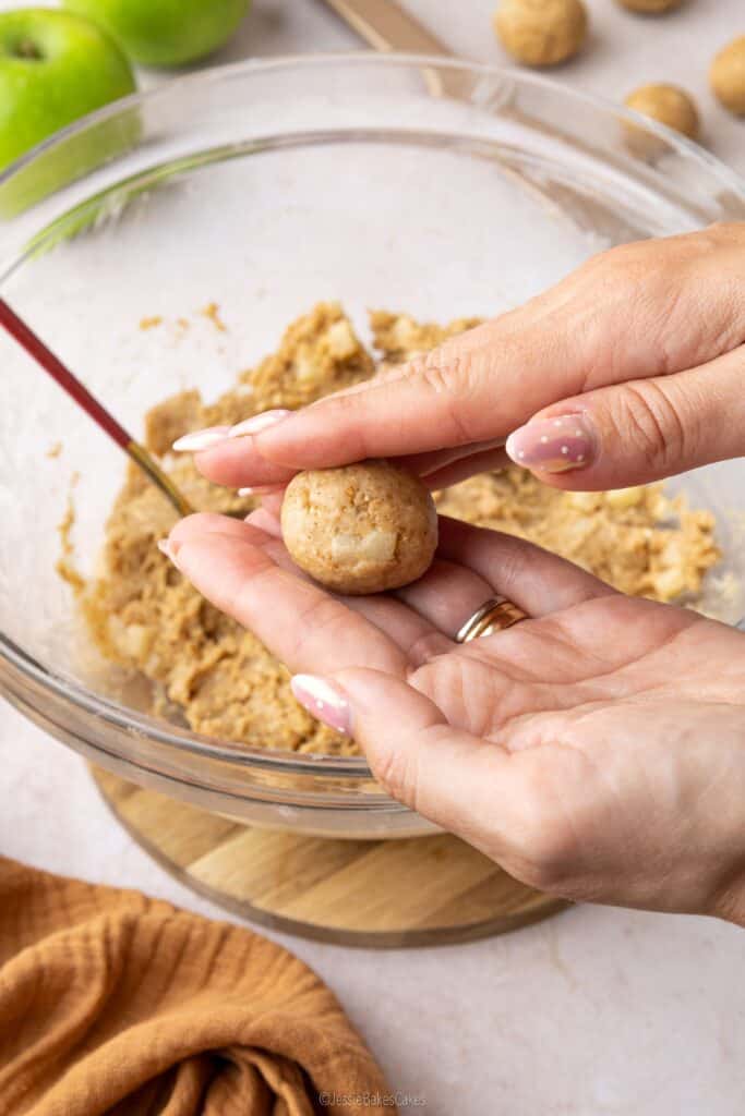 rolling truffles in to balls