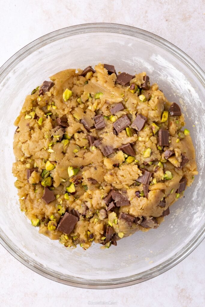 pistachio chocolate cookie dough