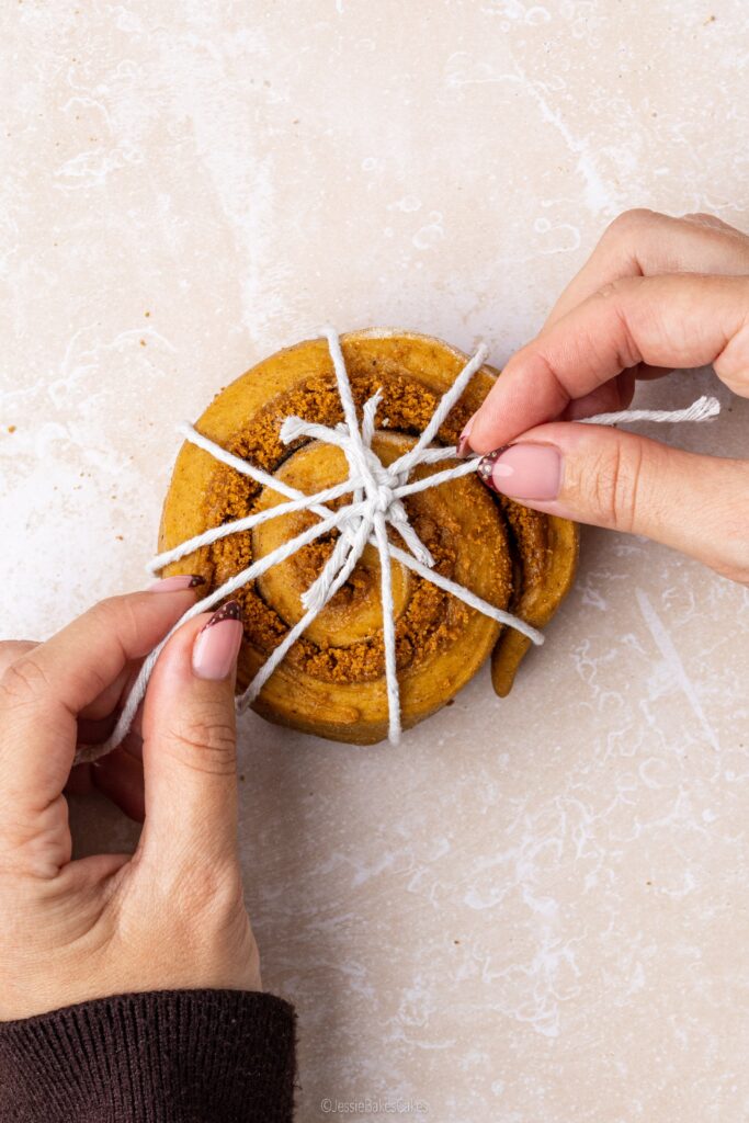 pumpkin shaping cinnamon roll
