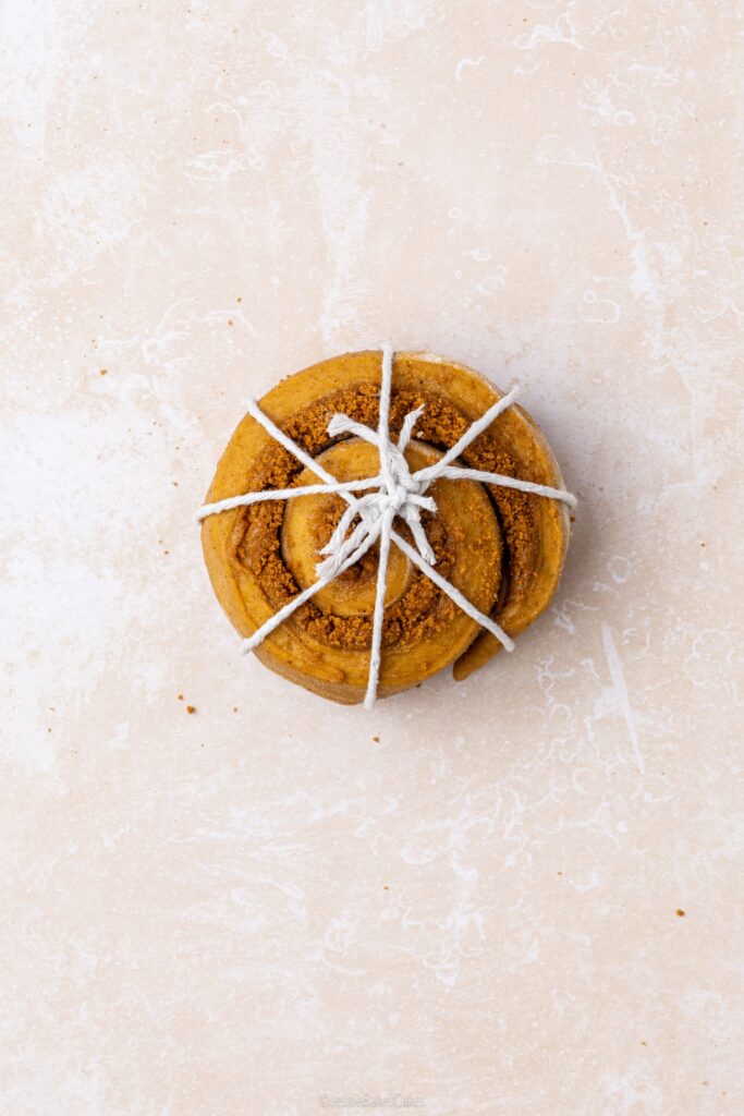 cinnamon roll ready for baking 