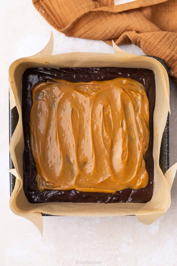 caramel covered brownies 