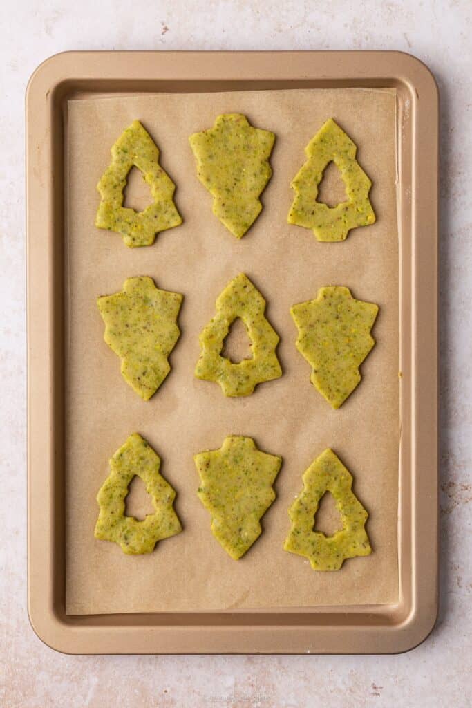 pistachio Linzer cookies