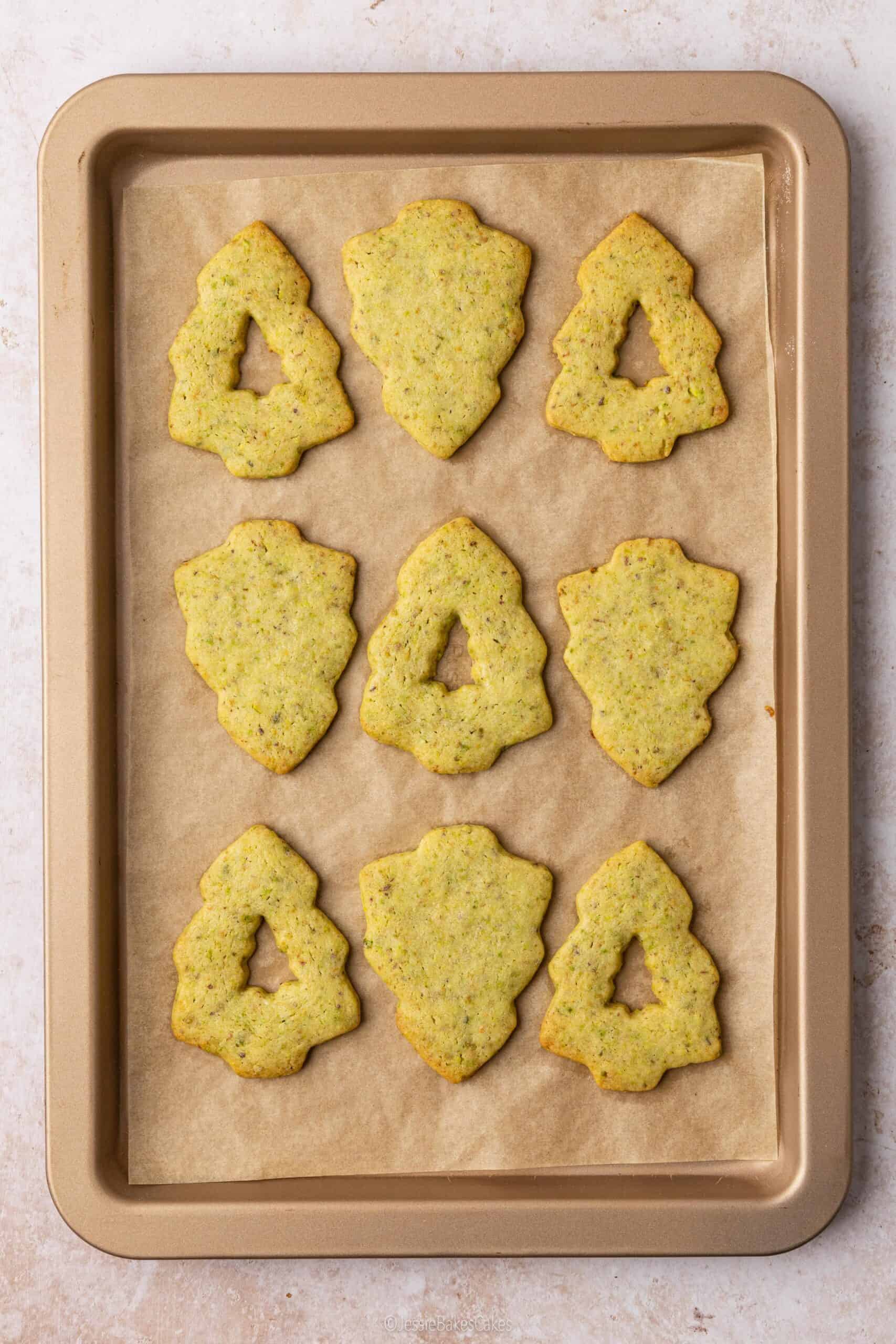 pistachio Linzer cookies
