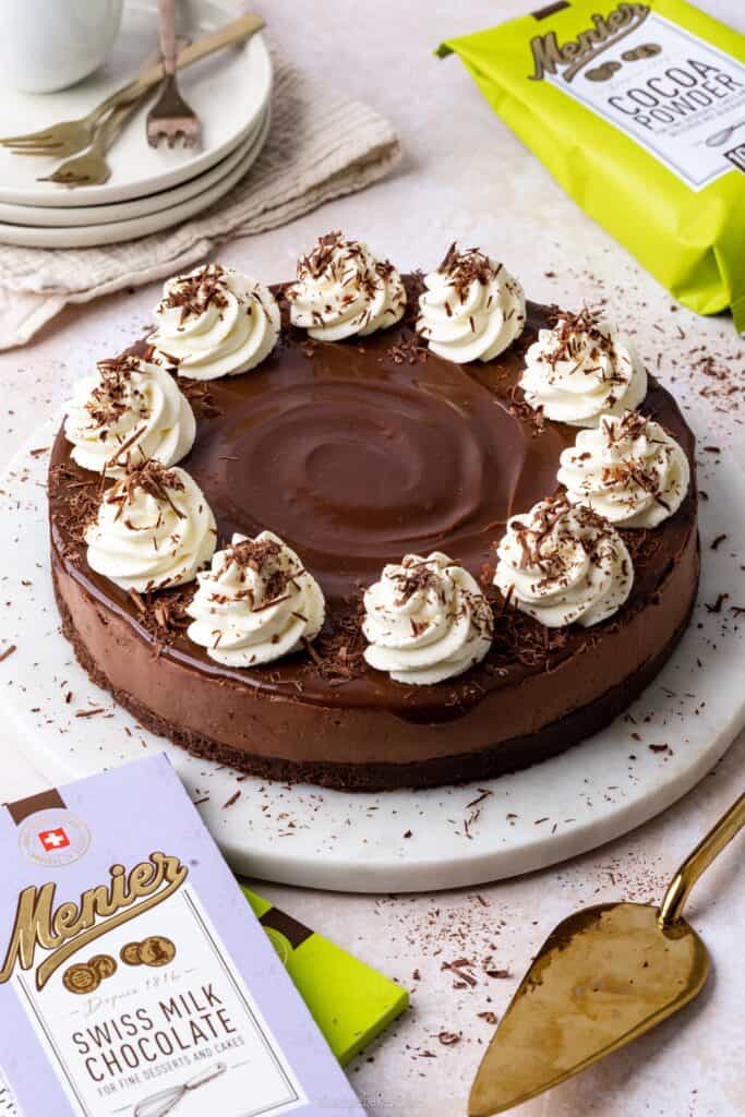 no-bake chocolate cheesecake