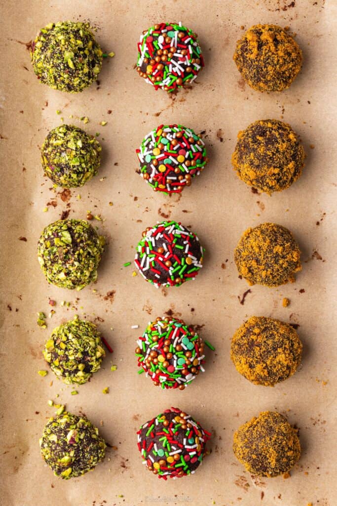 Christmas chocolate truffles