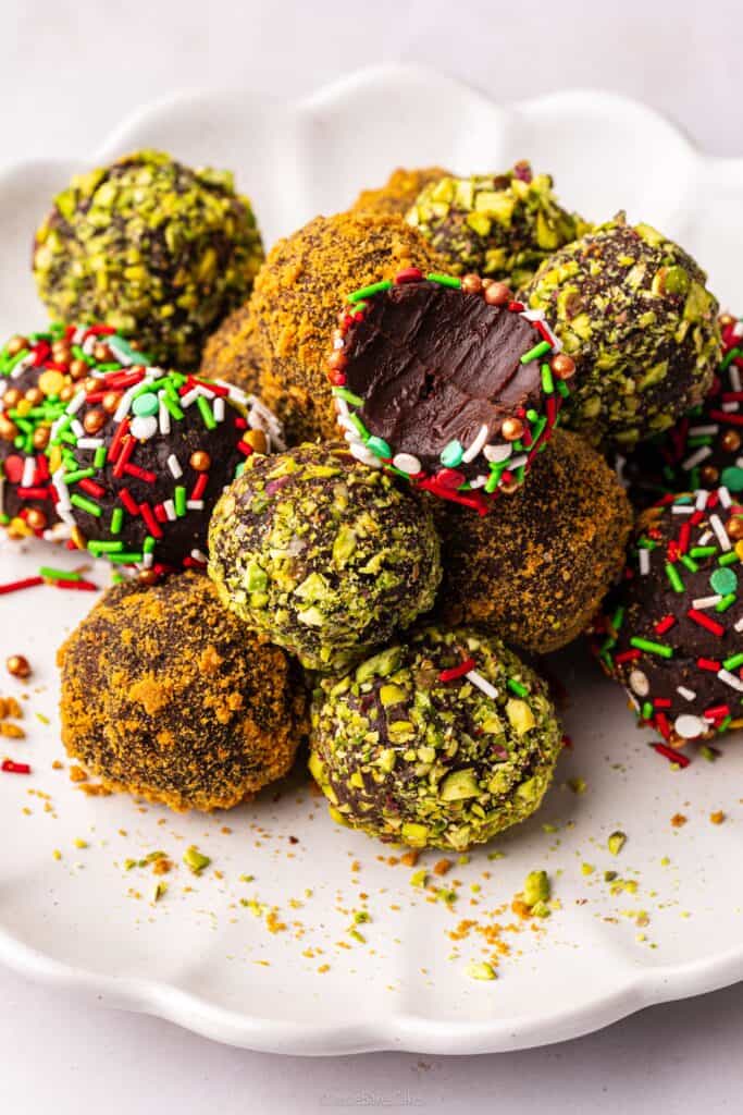 Christmas chocolate truffles