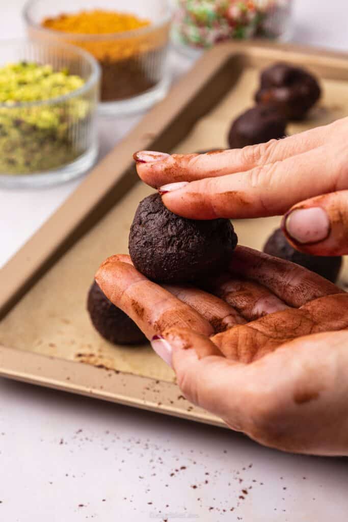 Christmas chocolate truffles