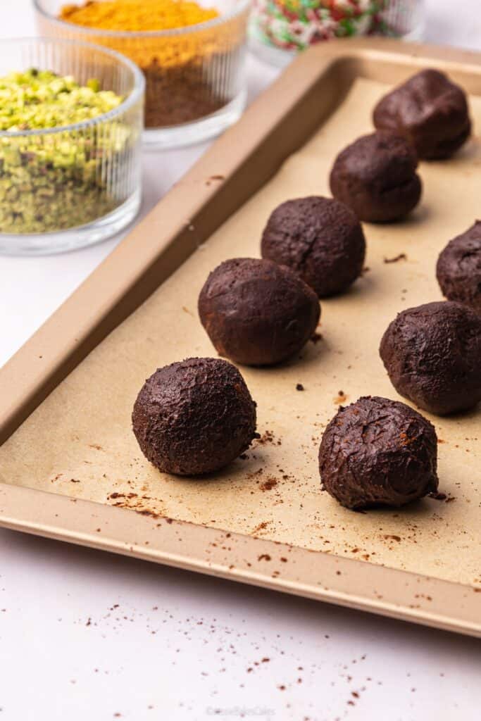 Christmas chocolate truffles