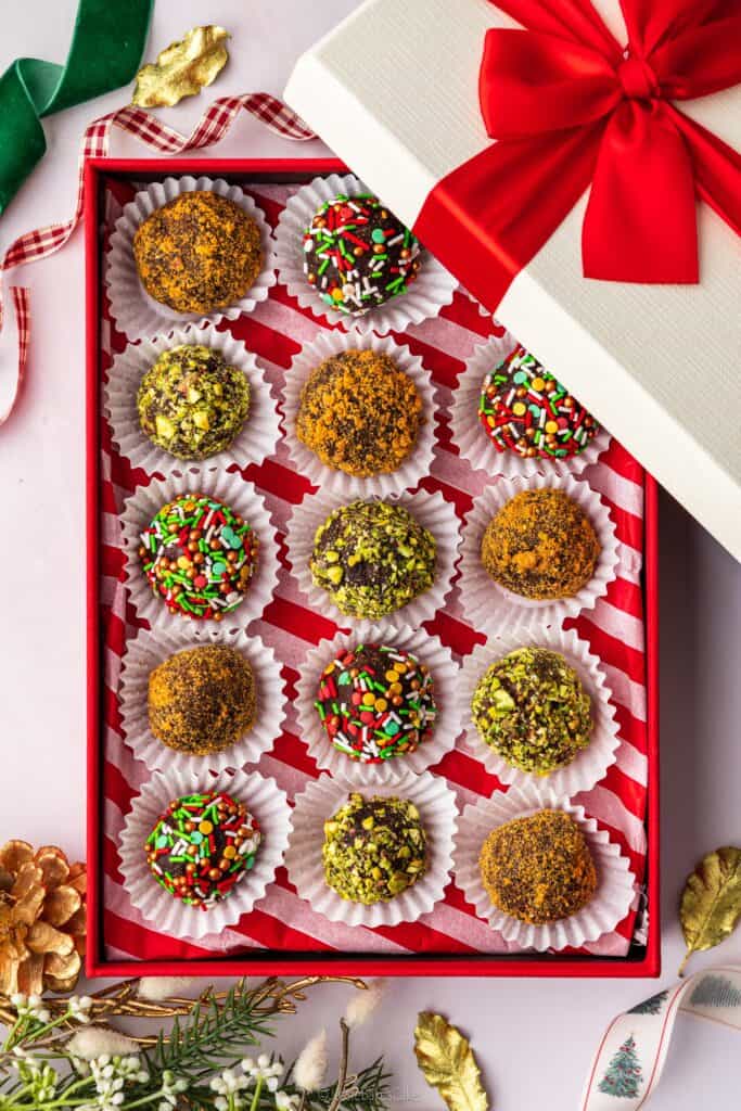 Christmas chocolate truffles