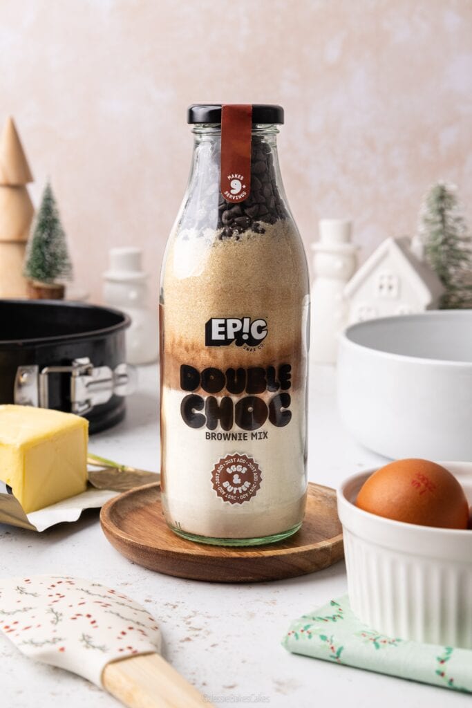 epic snax double choc brownie mix christmas brownies