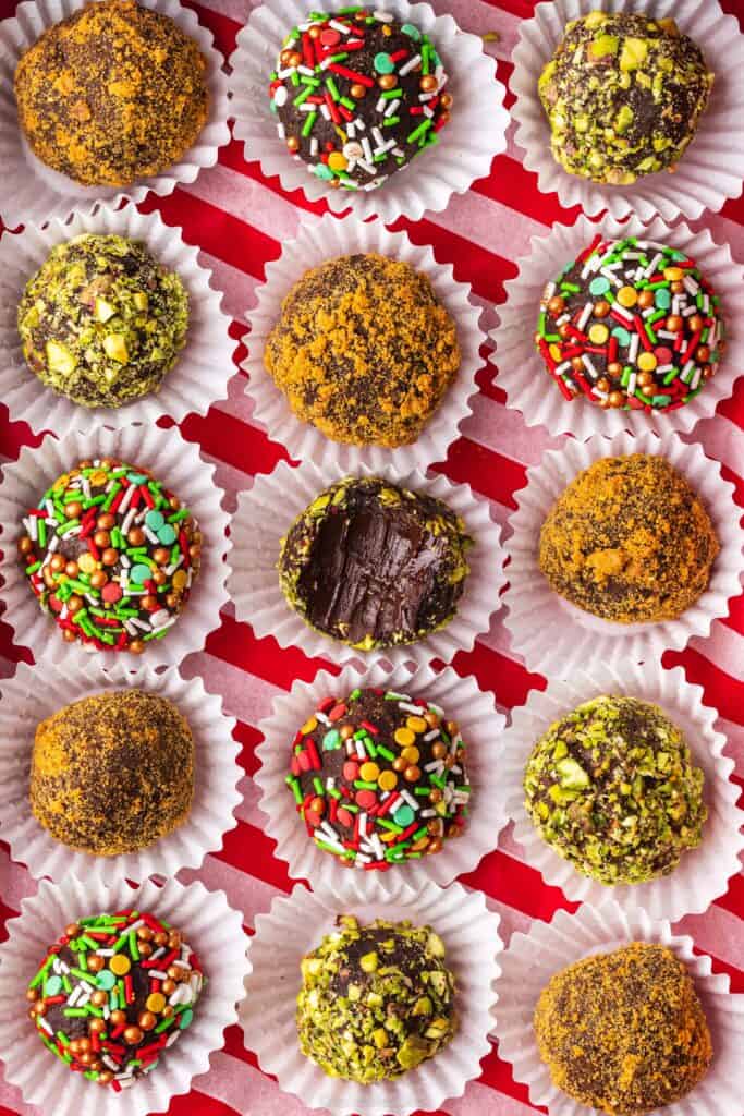 Christmas chocolate truffles